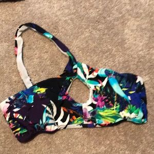 On shoulder swim top